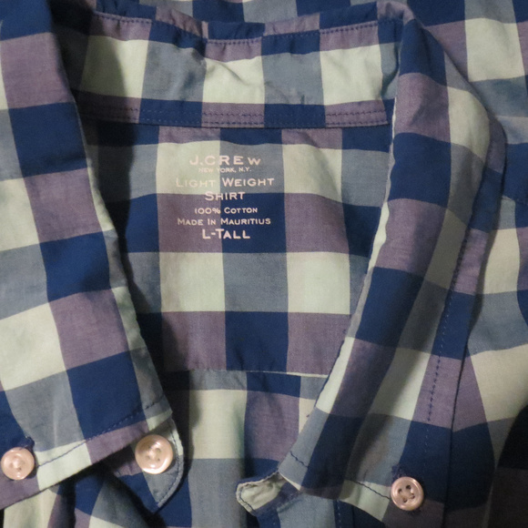 J.CREW Check Lightweight Buttoned Down Shirt Tall - Picture 4 of 4